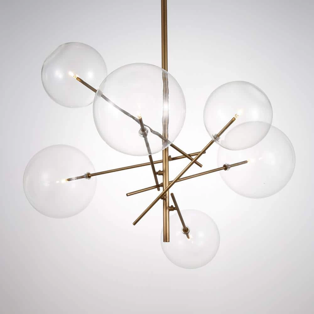 Discount 👍 Klare 6-Light Antique Brass Sputnik Chandelier with Glass Shades by Yosemite Home Decor 🤩 2 Discount 👍 Klare 6-Light Antique Brass Sputnik Chandelier with Glass Shades by Yosemite Home Decor 🤩