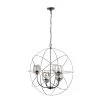 Discount 🥰 6-Light Black Chrome Cristobal Chandelier with Smoke Glass Shade by Yosemite Home Decor 🔔 -NICOR Sales Store black chrome yosemite home decor chandeliers 120011637 64 1000