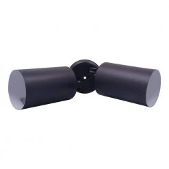 Promo 😍 Double Bullet 75-Watt 2-Light Black Outdoor Wall Lantern Sconce by NICOR 😍 -NICOR Sales Store black nicor outdoor sconces 11721 40 1000