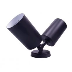 Promo 😍 Double Bullet 75-Watt 2-Light Black Outdoor Wall Lantern Sconce by NICOR 😍 -NICOR Sales Store black nicor outdoor sconces 11721 77 1000