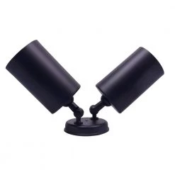 Promo 😍 Double Bullet 75-Watt 2-Light Black Outdoor Wall Lantern Sconce by NICOR 😍 -NICOR Sales Store black nicor outdoor sconces 11721 a0 1000