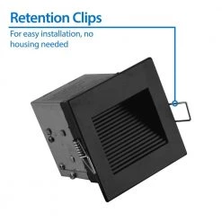 Flash Sale ✔️ Square Black Indoor and Outdoor Integrated LED Landscape Step Light by NICOR 😍 -NICOR Sales Store black nicor path lights stq 10 120 bk c3 1000