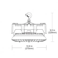Top 10 👍 HBC3 10.8 in.1000-Watt Equivalent Integrated LED Black High Bay Light 5000K by NICOR ⌛ -NICOR Sales Store black powder coat nicor high bay lights hbc3200shv50k8 66 1000