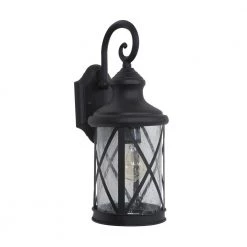 Deals 🔔 1-Light Exterior Wall Lantern Sconce in Black Finish Size by Yosemite Home Decor ❤️ -NICOR Sales Store black yosemite home decor outdoor sconces 5041bl m 4f 1000