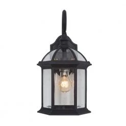 Flash Sale 🔥 Anita Collection 1-Light Black Outdoor Wall Lantern Sconce by Yosemite Home Decor ⭐ -NICOR Sales Store black yosemite home decor outdoor sconces 5271bl 1f 1000