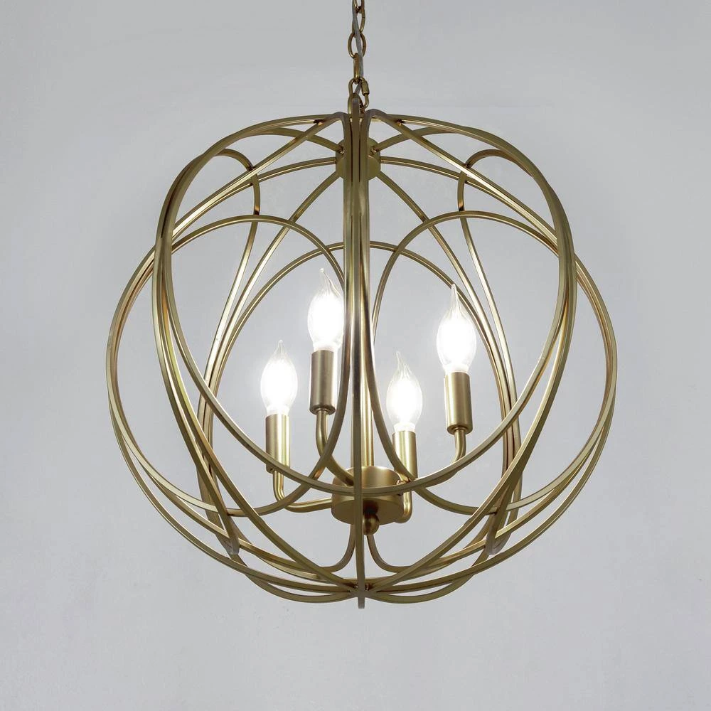 Promo 🔔 Brass 4-Light Chandelier by Yosemite Home Decor 🛒 5 Promo 🔔 Brass 4-Light Chandelier by Yosemite Home Decor 🛒 - Image 3