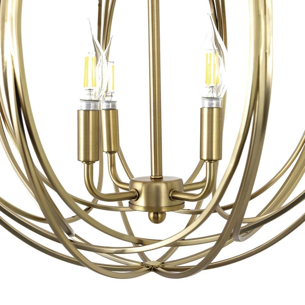 Promo 🔔 Brass 4-Light Chandelier by Yosemite Home Decor 🛒 10 Promo 🔔 Brass 4-Light Chandelier by Yosemite Home Decor 🛒 - Image 8
