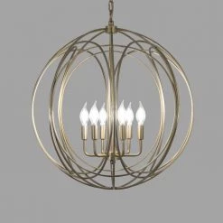 Brand new 🔥 Brass 6-Light Brass Chandelier by Yosemite Home Decor 🛒 -NICOR Sales Store brass yosemite home decor chandeliers cb8367 1f 1000