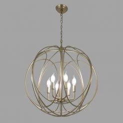 Brand new 🔥 Brass 6-Light Brass Chandelier by Yosemite Home Decor 🛒 -NICOR Sales Store brass yosemite home decor chandeliers cb8367 4f 1000