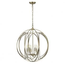 Brand new 🔥 Brass 6-Light Brass Chandelier by Yosemite Home Decor 🛒