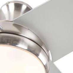 Cheapest 😀 52 in. Bright Brushed Nickel Ceiling Fan with 16 in. Lead Wire by Yosemite Home Decor 🔥 -NICOR Sales Store bright brush nickel yosemite home decor ceiling fans with lights taysom bbn fa 1000