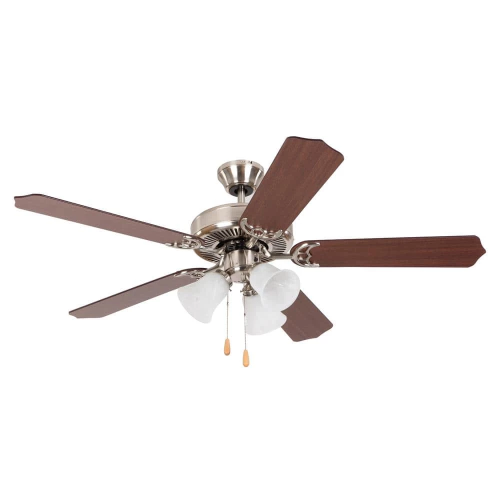 New โค๏ธ Westfield 52 in. Indoor Bright Brush Nickel Ceiling Fan by Yosemite Home Decor ๐ 2 New โค๏ธ Westfield 52 in. Indoor Bright Brush Nickel Ceiling Fan by Yosemite Home Decor ๐