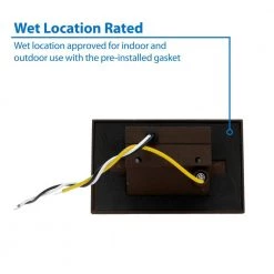 Outlet 🥰 STW Horizontal Wet Location Hardwired Bronze Integrated LED Step Light by NICOR 🔔 -NICOR Sales Store bronze horizontal nicor stair lights stw11203khbz 1d 1000