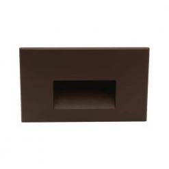 Outlet 🥰 STW Horizontal Wet Location Hardwired Bronze Integrated LED Step Light by NICOR 🔔
