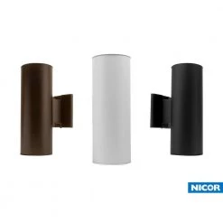 Top 10 🎉 75-Watt 2-Light Bronze Outdoor Wall Lantern Sconce Column Light by NICOR ⌛ -NICOR Sales Store bronze nicor outdoor sconces 50102ba 76 1000