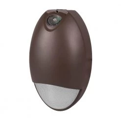 Promo 🔔 EOT Series 75-Watt Equivalent Integrated LED Bronze Outdoor Teardrop Emergency Wall Pack Light with Photocell, 2700K by NICOR 🔔