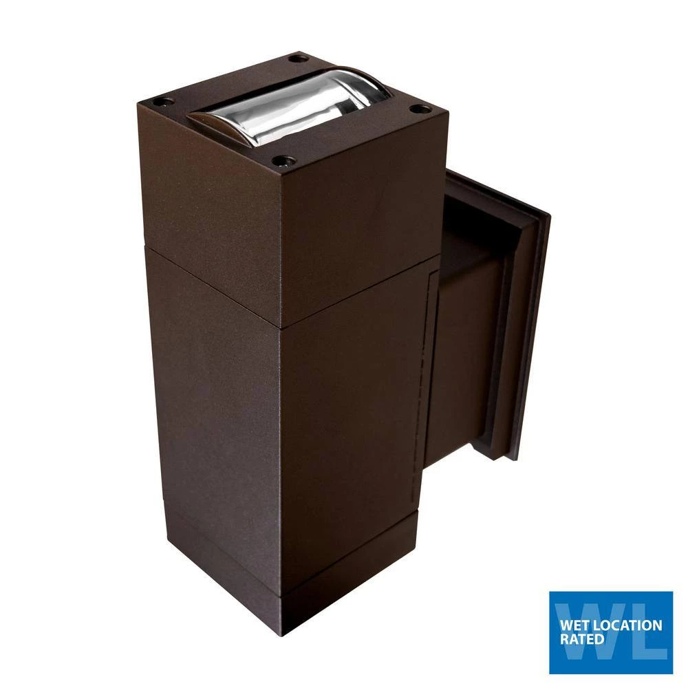 Hot Sale 🎉 Dorado 90-Watt Equivalent Integrated LED Bronze Outdoor Cylinder Wall Pack Light with Up/Down Fan Distribution, 5000K by NICOR 👏 4 Hot Sale 🎉 Dorado 90-Watt Equivalent Integrated LED Bronze Outdoor Cylinder Wall Pack Light with Up/Down Fan Distribution, 5000K by NICOR 👏 - Image 2