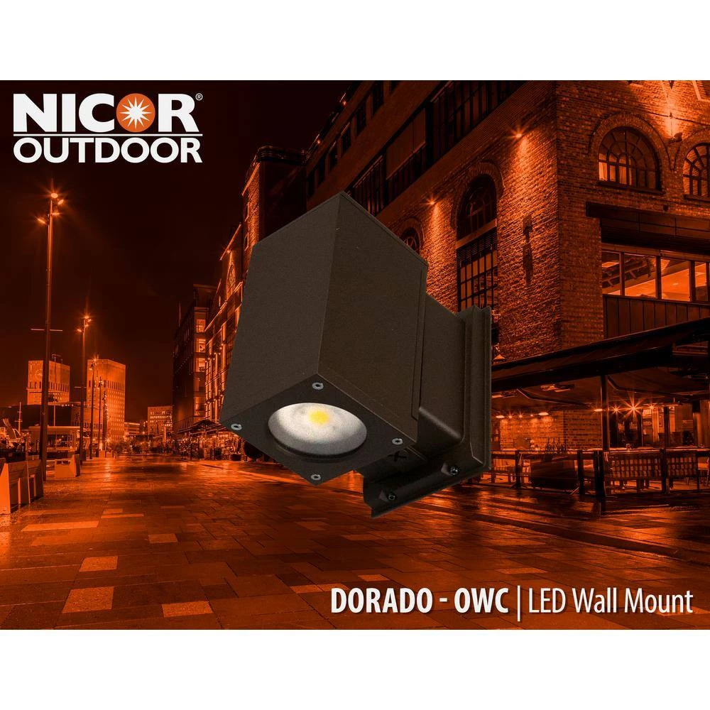 Outlet ๐ฏ Dorado 125-Watt Equivalent Square Integrated LED Bronze Outdo or Cylinder Wall Pack Light, 5000K by NICOR ๐ 7 Outlet ๐ฏ Dorado 125-Watt Equivalent Square Integrated LED Bronze Outdo or Cylinder Wall Pack Light, 5000K by NICOR ๐ - Image 5