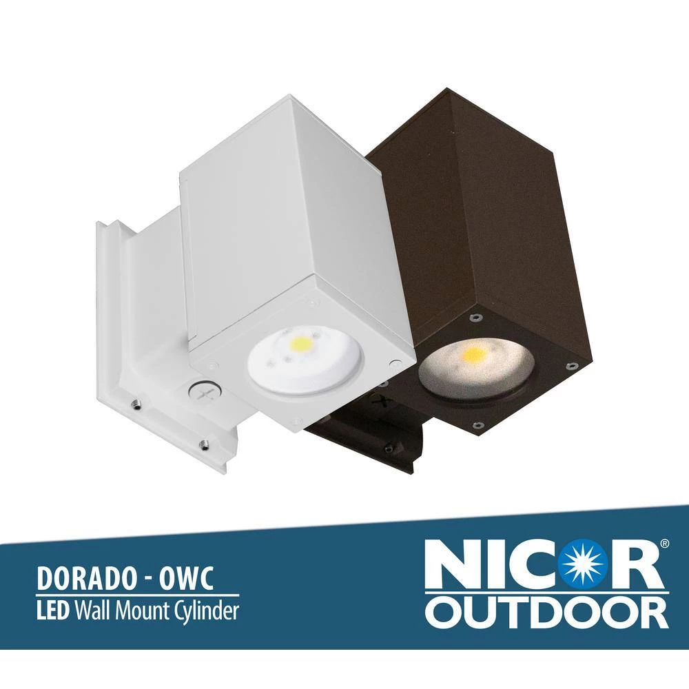 Outlet ๐ฏ Dorado 125-Watt Equivalent Square Integrated LED Bronze Outdo or Cylinder Wall Pack Light, 5000K by NICOR ๐ 13 Outlet ๐ฏ Dorado 125-Watt Equivalent Square Integrated LED Bronze Outdo or Cylinder Wall Pack Light, 5000K by NICOR ๐ - Image 11