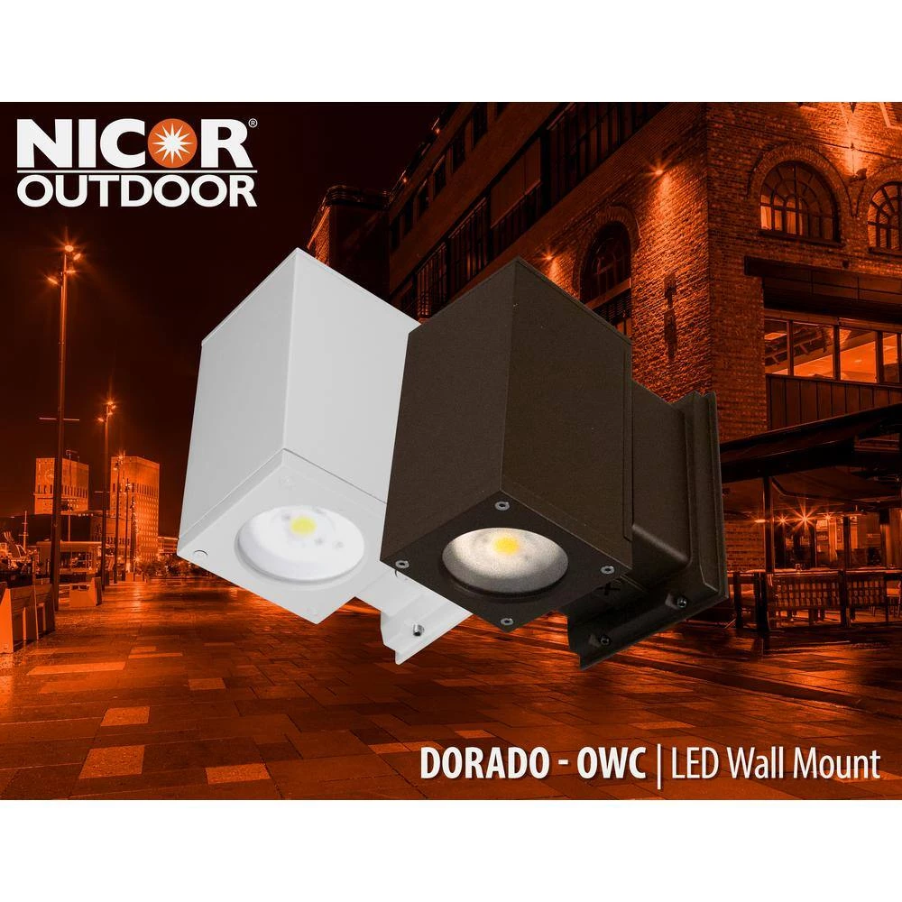 Outlet ๐ฏ Dorado 125-Watt Equivalent Square Integrated LED Bronze Outdo or Cylinder Wall Pack Light, 5000K by NICOR ๐ 12 Outlet ๐ฏ Dorado 125-Watt Equivalent Square Integrated LED Bronze Outdo or Cylinder Wall Pack Light, 5000K by NICOR ๐ - Image 10