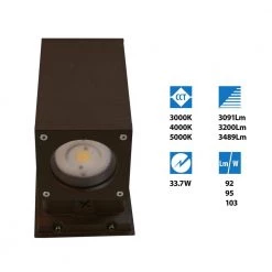 Promo 🛒 Dorado 200-Watt Equivalent Square Integrated LED Bronze Outdo or Cylinder Up/Down Wall Pack Light, 3000K by NICOR 👏 -NICOR Sales Store bronze nicor wall pack lights owcq4u1033mv30bz 40 1000