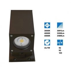 Deals 🎁 Dorado 200-Watt Equivalent Square Integrated LED Bronze Outdo or Cylinder Up/Down Wall Pack Light, 4000K by NICOR ❤️ -NICOR Sales Store bronze nicor wall pack lights owcq4u1033mv40bz 40 1000