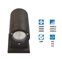 Best Pirce 😀 Dorado 125-Watt Equivalent Round Integrated LED Bronze Outdo or Cylinder Wall Pack Light, 4000K by NICOR 🌟 -NICOR Sales Store bronze nicor wall pack lights owcr4d1022mv40bz 40 1000