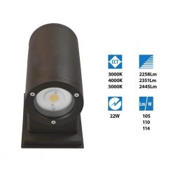 Coupon 🌟 Dorado 125-Watt Equivalent Round Integrated LED Bronze Outdo or Cylinder Wall Pack Light, 5000K by NICOR ✨ -NICOR Sales Store bronze nicor wall pack lights owcr4d1022mv50bz 40 1000