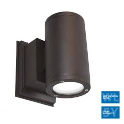 Coupon 🌟 Dorado 125-Watt Equivalent Round Integrated LED Bronze Outdo or Cylinder Wall Pack Light, 5000K by NICOR ✨ -NICOR Sales Store bronze nicor wall pack lights owcr4d1022mv50bz a0 1000