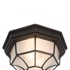 Outlet 👍 Serge Collection 1-Light Oil Rubbed Bronze Outdoor Flash Mount Lamp by Yosemite Home Decor 👍 -NICOR Sales Store bronze yosemite home decor outdoor flush mount lights 3902liorb 1f 1000
