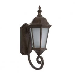 Outlet 🌟 Brielle Collection 1-Light Brown Outdoor Wall Lantern Sconce by Yosemite Home Decor 👏 -NICOR Sales Store brown yosemite home decor outdoor sconces fl5120br 4f 1000