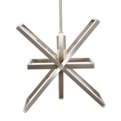 Budget 🛒 Aquarius 1-Light Brush Nickel Modern Geometric Pendant by Yosemite Home Decor ⌛ -NICOR Sales Store brush nickel yosemite home decor chandeliers 120032312 1f 1000