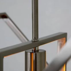 Budget 🛒 Aquarius 1-Light Brush Nickel Modern Geometric Pendant by Yosemite Home Decor ⌛ -NICOR Sales Store brush nickel yosemite home decor chandeliers 120032312 a0 1000