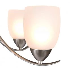 Best deal 🛒 Mirror Lake 5-Light Brushed Nickel Hanging Chandelier with White Etched Glass Shade by Yosemite Home Decor 🧨 -NICOR Sales Store brushed nickel yosemite home decor chandeliers 1261 5u bn 4f 1000