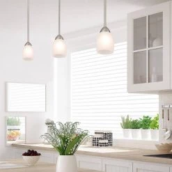 Deals ✔️ Mirror Lake 1-Light Brushed Nickel Mini Pendant with White Etched Glass Shade by Yosemite Home Decor 🥰 -NICOR Sales Store brushed nickel yosemite home decor pendant lights 1261 1p bn 31 1000