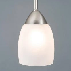 Deals ✔️ Mirror Lake 1-Light Brushed Nickel Mini Pendant with White Etched Glass Shade by Yosemite Home Decor 🥰 -NICOR Sales Store brushed nickel yosemite home decor pendant lights 1261 1p bn fa 1000
