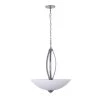 Buy 🥰 Paloma Collection 3-Light Chrome Bowl Pendant with Dove White Glass Shade by Yosemite Home Decor ⭐ -NICOR Sales Store chrome yosemite home decor chandeliers 179 3uchan 20ch 64 1000