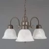 New ❤️ Manzanita 3-Light Dark Brown Hanging Chandelier with Frosted Marble Glass Shade by Yosemite Home Decor 🛒 -NICOR Sales Store dark brown yosemite home decor chandeliers 1433 3db 64 1000