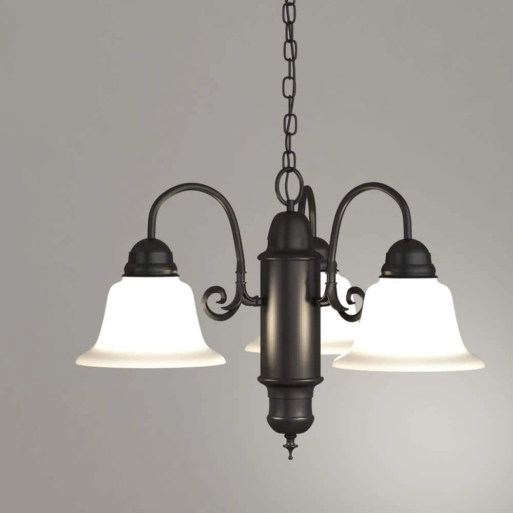 New ❤️ Manzanita 3-Light Dark Brown Hanging Chandelier with Frosted Marble Glass Shade by Yosemite Home Decor 🛒 10 New ❤️ Manzanita 3-Light Dark Brown Hanging Chandelier with Frosted Marble Glass Shade by Yosemite Home Decor 🛒 - Image 8