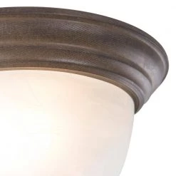 Best Sale ✔️ Flush Mount Lighting Series 1-Light Dark Brown Flush Mount with Alabaster Glass Shade by Yosemite Home Decor 🤩 -NICOR Sales Store dark brown yosemite home decor flush mount lights jk100 10db 44 1000