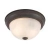 Top 10 🎁 Belen 2-Light Dark Brown Flush Mount with White Marble Glass Shade by Yosemite Home Decor 🛒 -NICOR Sales Store dark brown yosemite home decor flush mount lights jk101 11db 64 1000