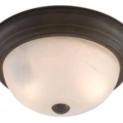 Best reviews of ⌛ Belen 2-Light Dark Brown Flush Mount with White Marble Glass Shade by Yosemite Home Decor 😉 -NICOR Sales Store dark brown yosemite home decor flush mount lights jk102 13db 4f 1000
