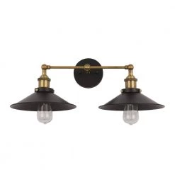 Flash Sale 🔥 Aharon 2-Light Dark Grey Sconce by Yosemite Home Decor 🎉 -NICOR Sales Store dark grey yosemite home decor wall sconces wl2430s 2gr c3 1000