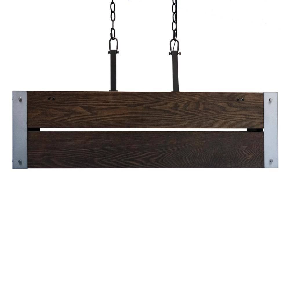 Wholesale ๐ฅฐ Corbin 4-Light Dark Wood and Bronze Metal Accents Modern Farmhouse Island Chandelier with Wood Shade by Yosemite Home Decor ๐ฅฐ 6 Wholesale ๐ฅฐ Corbin 4-Light Dark Wood and Bronze Metal Accents Modern Farmhouse Island Chandelier with Wood Shade by Yosemite Home Decor ๐ฅฐ - Image 4