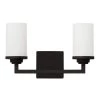 Best deal 😀 Jordan 2-Light Ebony Bronze Vanity Light with Frosted White Glass Shades by Yosemite Home Decor ❤️ -NICOR Sales Store ebony bronze yosemite home decor vanity lighting 130007219 64 1000