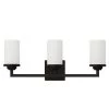 Discount ✔️ Jordan 3-Light Ebony Bronze Vanity Light with Frosted White Glass Shades by Yosemite Home Decor 🎉 -NICOR Sales Store ebony bronze yosemite home decor vanity lighting 130008319 64 1000