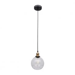 New 🤩 1-Light Grey Pendant with Glass Shade by Yosemite Home Decor 👍