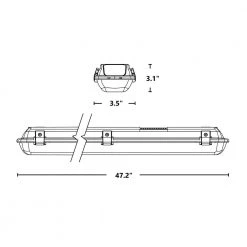 Outlet ๐ VT3(v2) 4 ft. 350-Watt Equivalent Integrated LED Light Grey Vaportite High Output Strip Light Fixture, 5000K by NICOR ๐งจ 16 Outlet ๐ VT3(v2) 4 ft. 350-Watt Equivalent Integrated LED Light Grey Vaportite High Output Strip Light Fixture, 5000K by NICOR ๐งจ -NICOR Sales Store light grey nicor strip light fixtures vt3204hunv50 77 1000