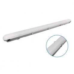 Wholesale ✨ VT3(v2) 4 ft. 250-Watt Equivalent Integrated LED Light Grey Vaportite Strip Light Fixture, 5000K by NICOR 🎉 -NICOR Sales Store light grey nicor strip light fixtures vt3204sunv50 40 1000