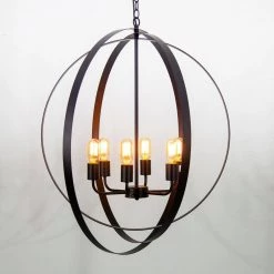 Top 10 🔥 Tira 6-Light Matte Black Orb Chandelier by Yosemite Home Decor 🥰 -NICOR Sales Store matte black yosemite home decor chandeliers 12002467 31 1000